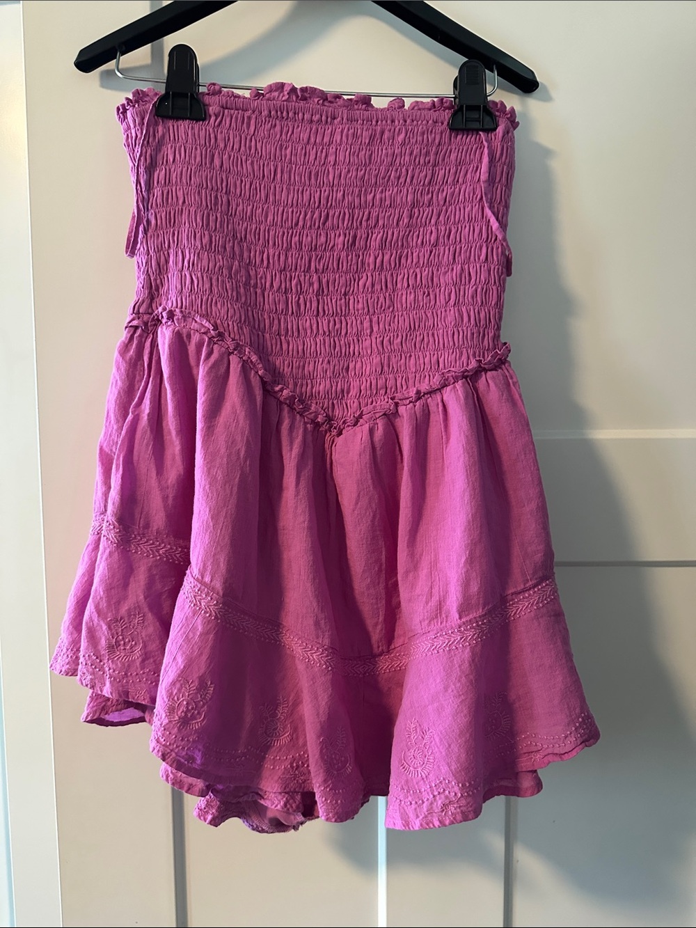 American Eagle Outfitters Pink Smocked Mini Dress